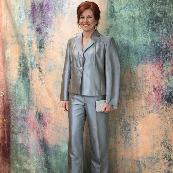 Talbots Other - 📌Talbots Elegant Evening - Formal - Mother of the Bride Silk Pant Suit